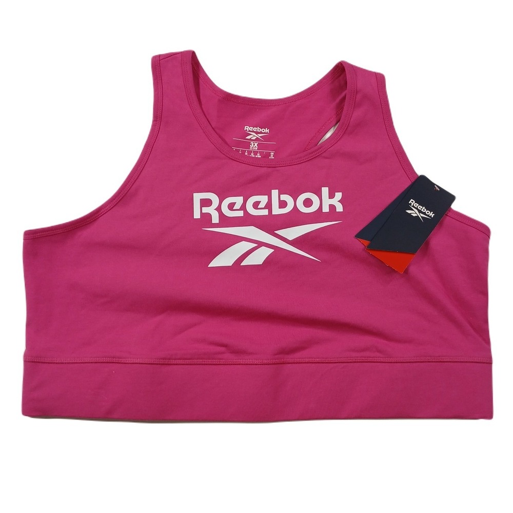 Reebok Training Bralette Womens 3X‎ 22-24W Plus Size Plum Purple Stretch NEW